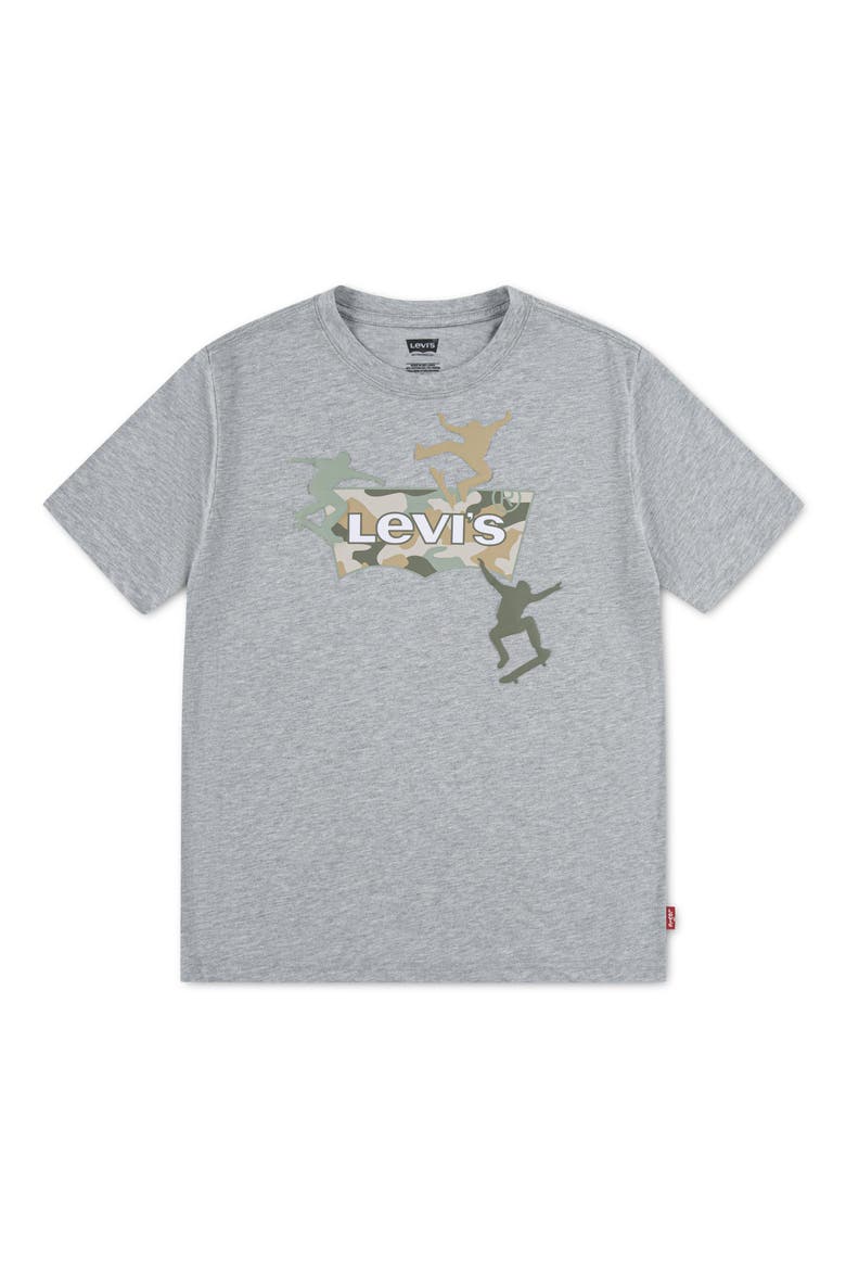Kids' Skate Camo Batwing T-Shirt, Main, color, GREY HEATHER
