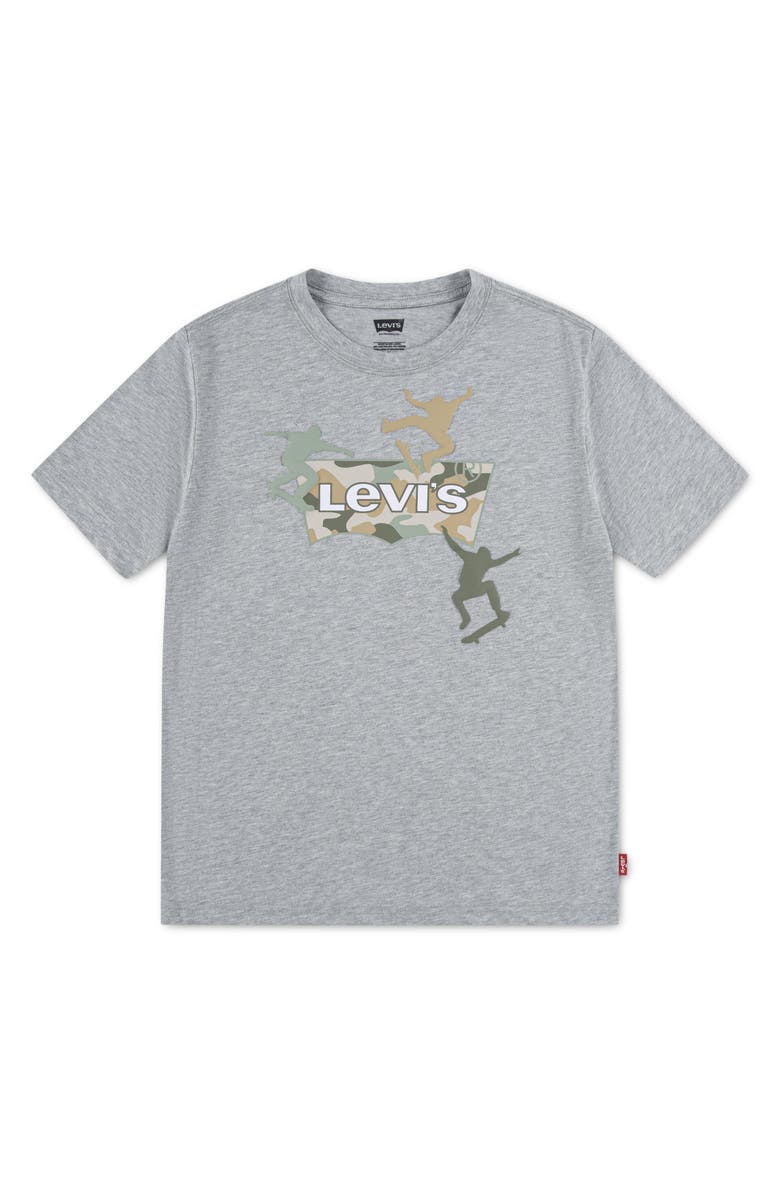 Levi's Kids' Skate Camo Batwing T-Shirt, Main, color, Grey Heather