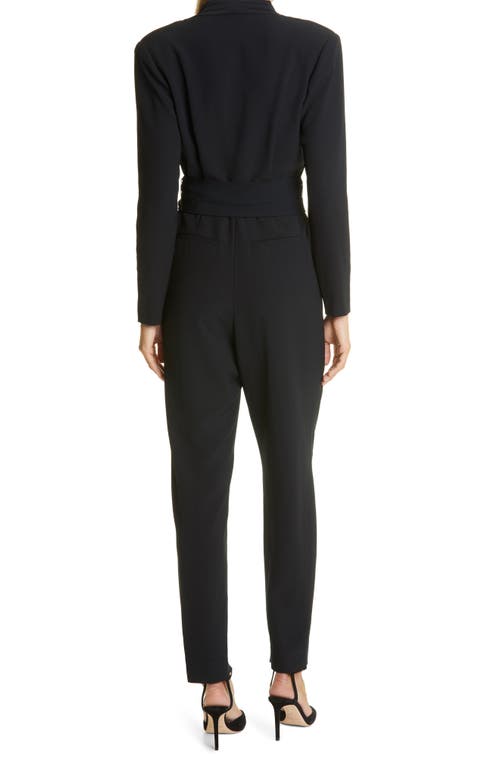 A.l.c . Kieran Plunge Neck Long Sleeve Jumpsuit In Black