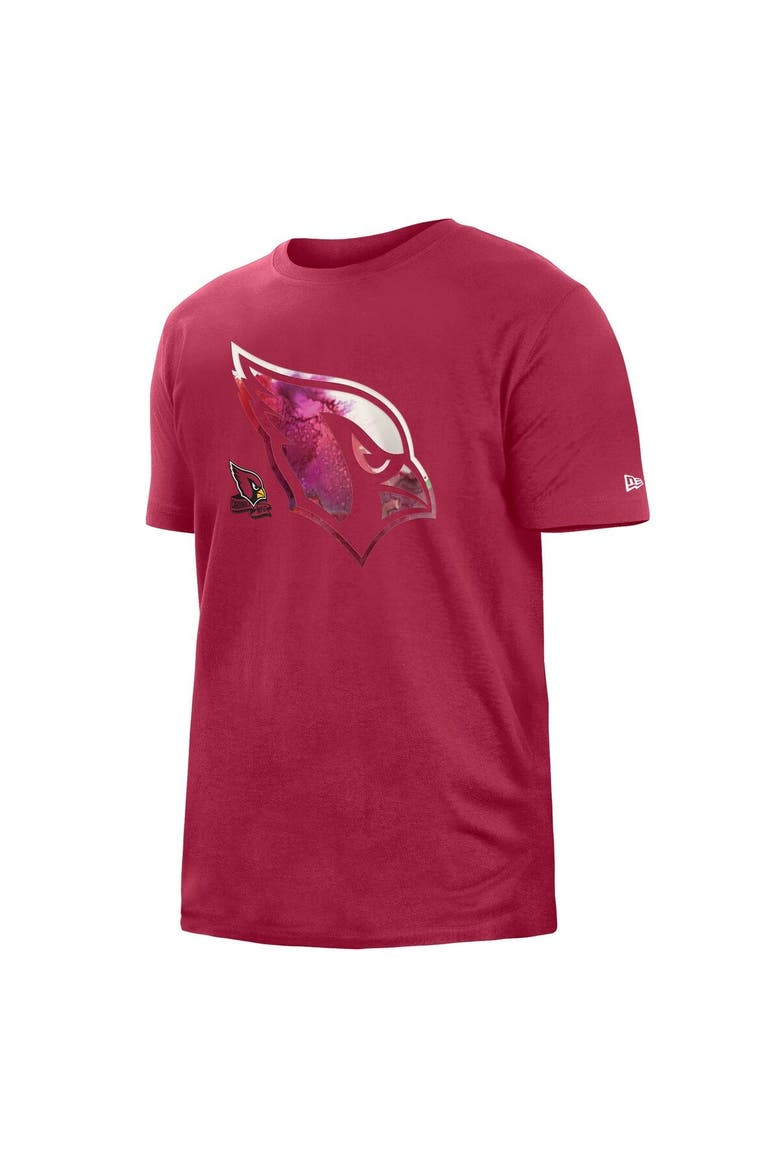 Men's New Era Red Arizona Cardinals 2022 Sideline Ink Dye T-Shirt, Alternate, color, Red