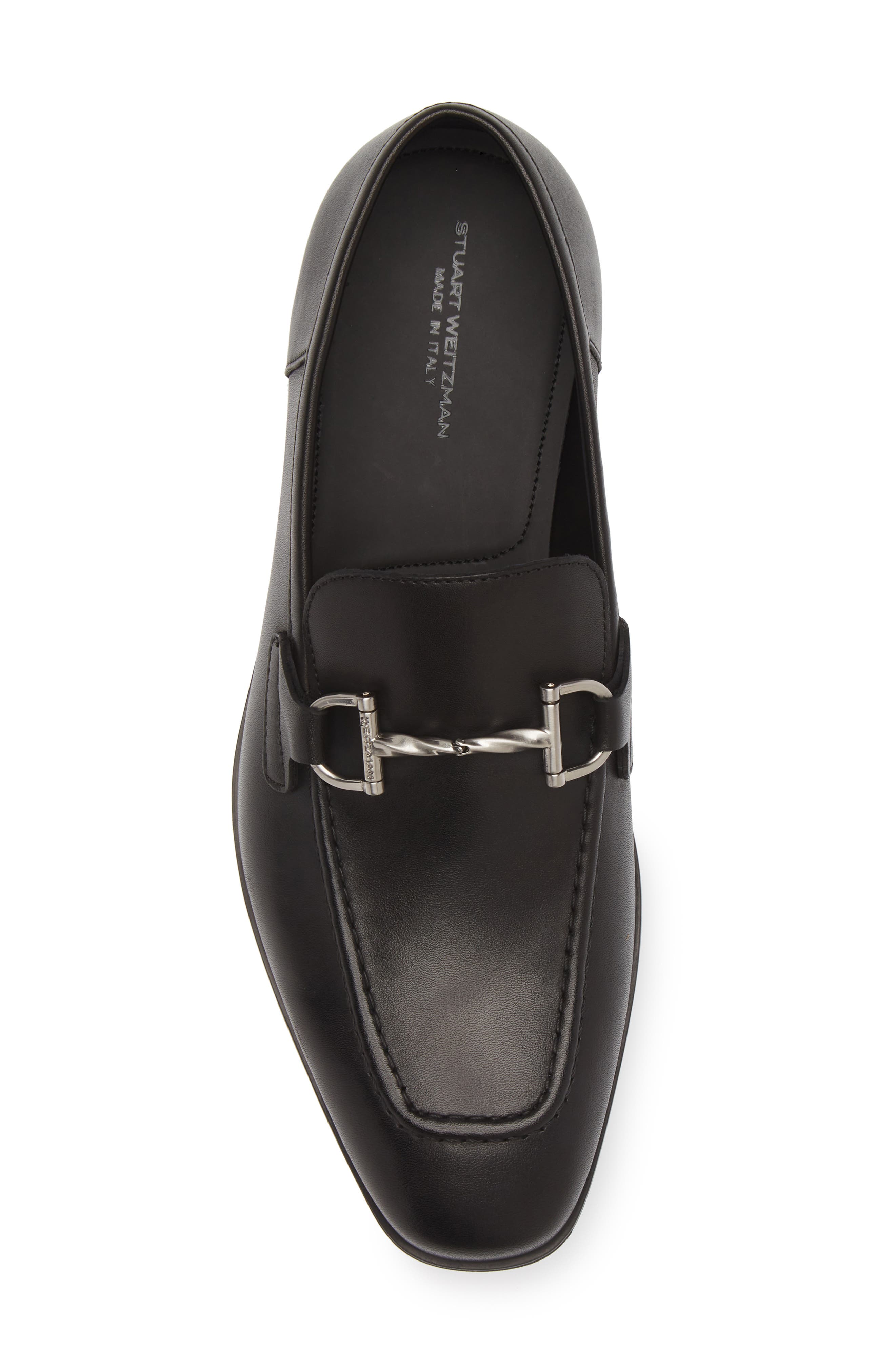 Stuart Weitzman Simon Twistbit Loafer, Alternate, color, Black