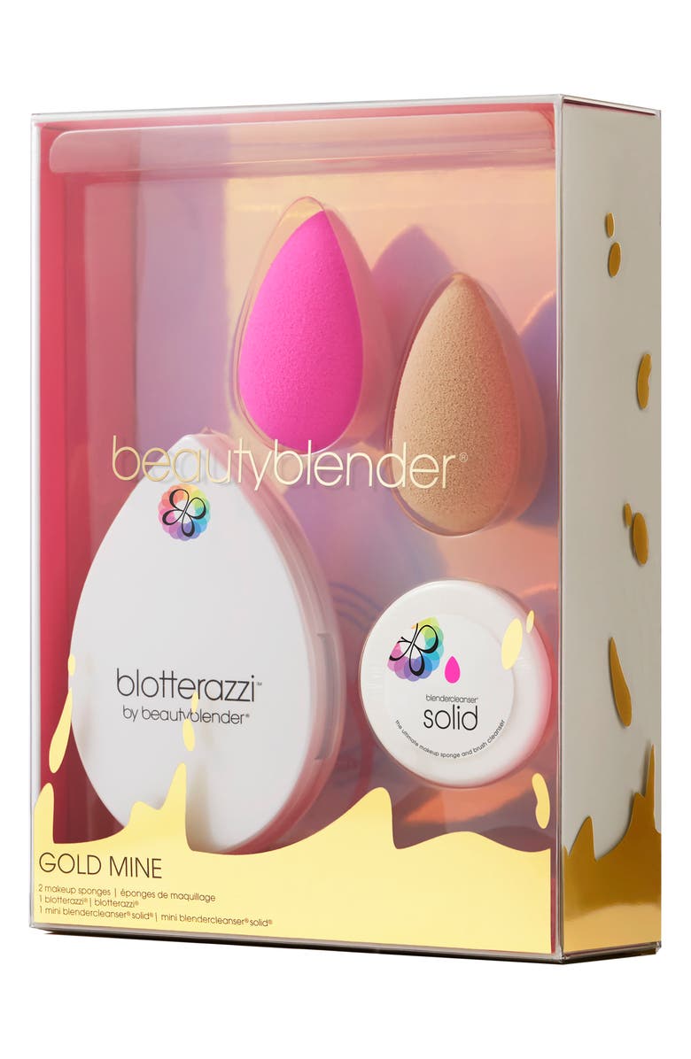 beautyblender<sup>®</sup> gold mine Makeup Sponge Applicator & Cleanser Set, Main, color, 