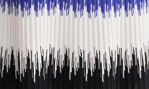 Ming Wang Ribbed Ombré Midi Skirt In Blue