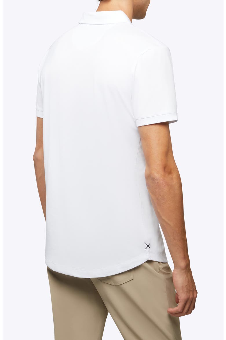Trim Fit Cotton Blend Polo, Alternate, color, WHITE