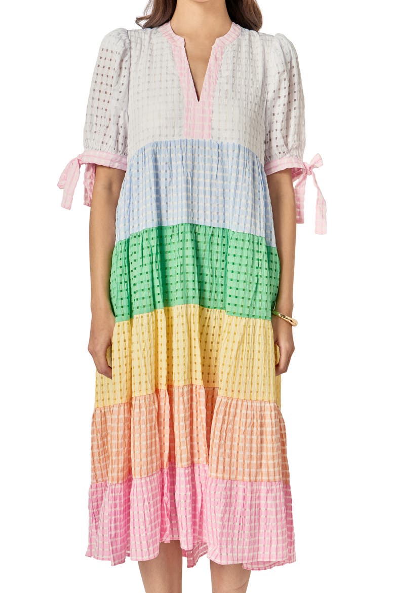Stripe Midi Dress, Alternate, color, MULTI