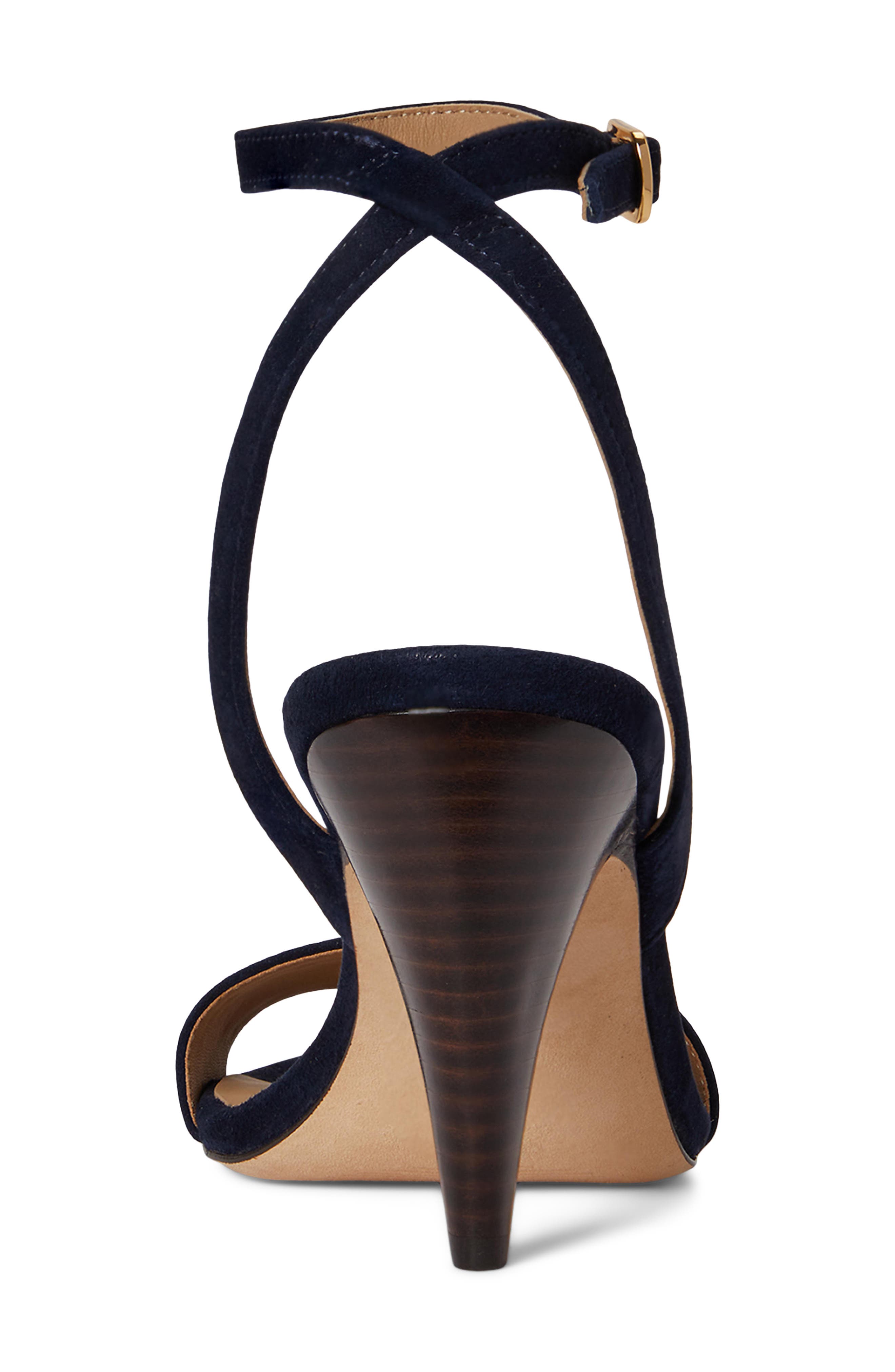 Gracy Ankle Strap Sandal, Alternate, color, LAUREN NAVY