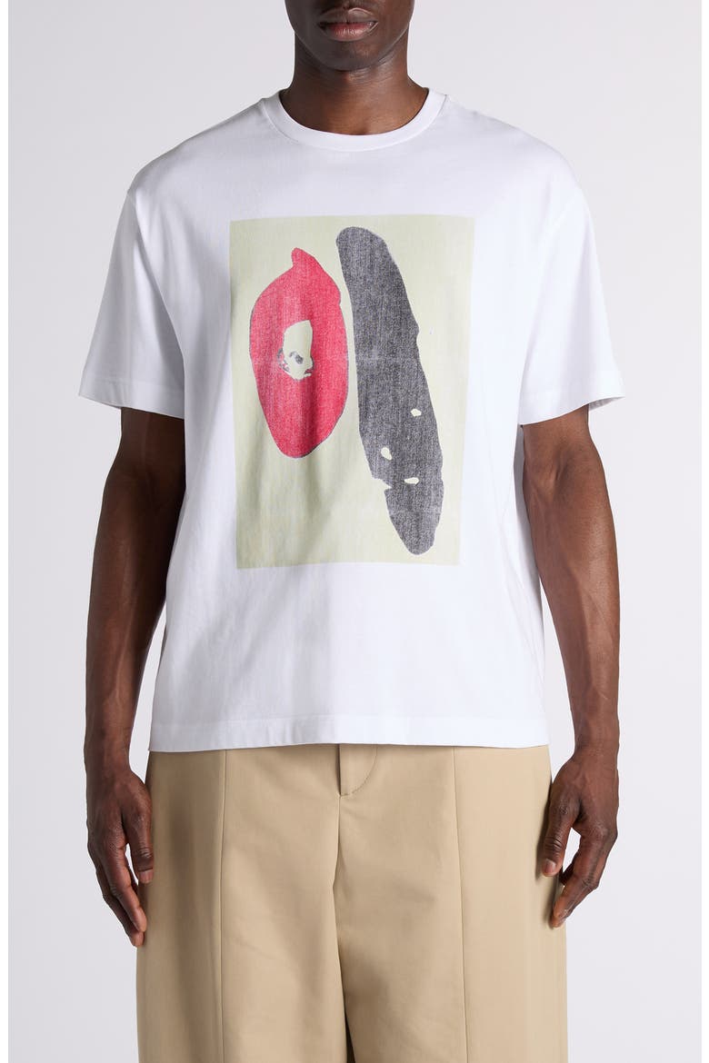 Cotton Jersey Graphic T-Shirt, Main, color, WHITE
