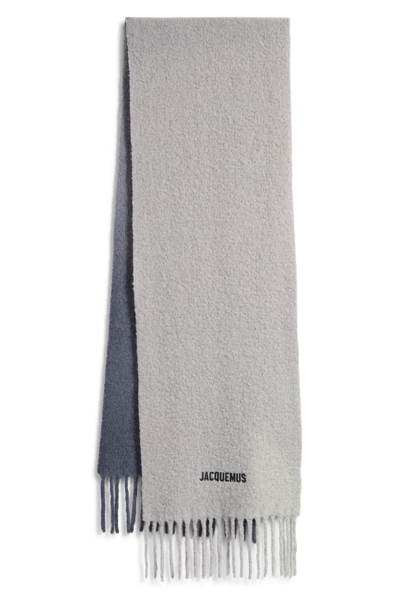 L'écharpe Moisson Alpaca Blend Fringe Scarf, Alternate, color, MULTI-GREY 915
