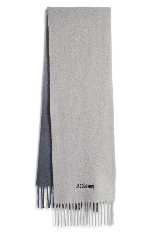 Jacquemus L'écharpe Moisson Alpaca Blend Fringe Scarf In Gray