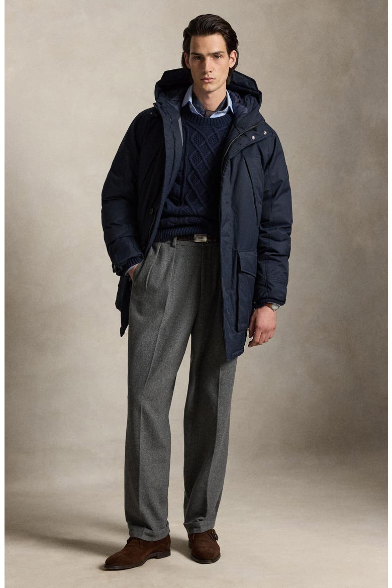 Longline Down Parka, Alternate, color, NAVY