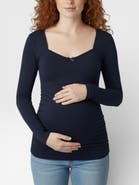 MOTHERHOOD MATERNITY Sweetheart Side-Ruched Long Sleeve Tee