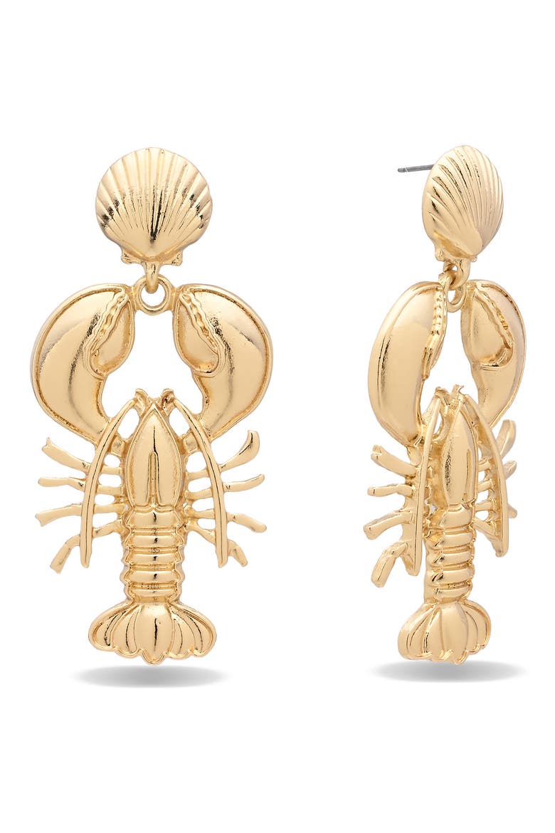Langostina Statement Earrings, Main, color, GOLD