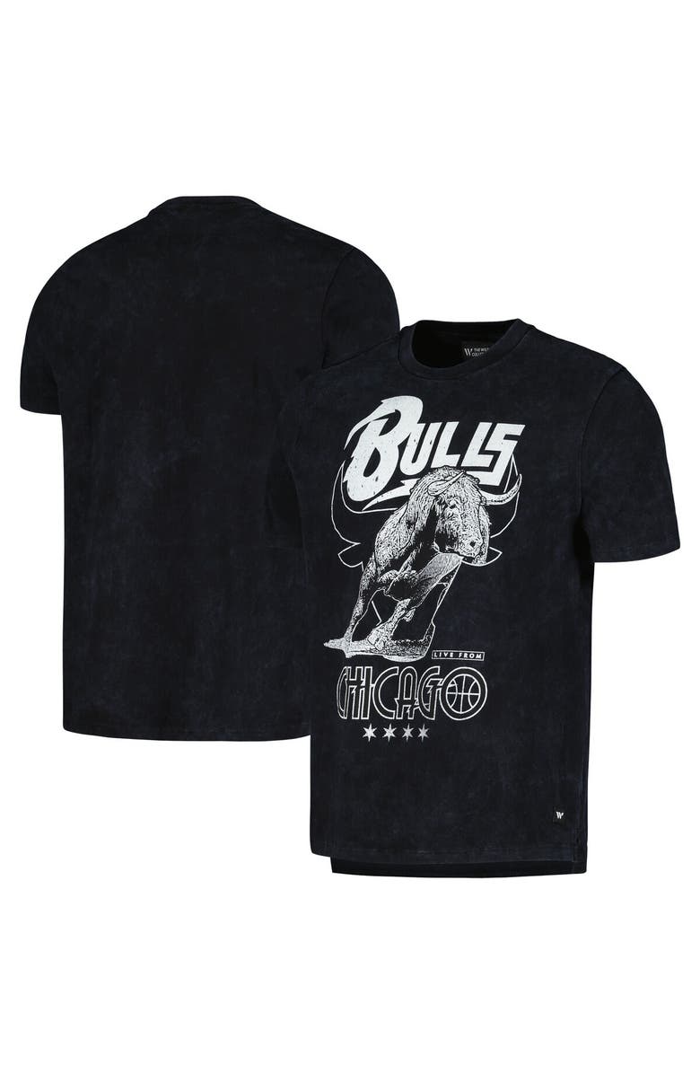 THE WILD COLLECTIVE Unisex The Wild Collective  Black Chicago Bulls Tour Band T-Shirt, Alternate, color, Black