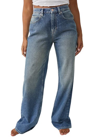 Free People We The Free Tinsley High Waist Baggy Jeans In Hazey Blue