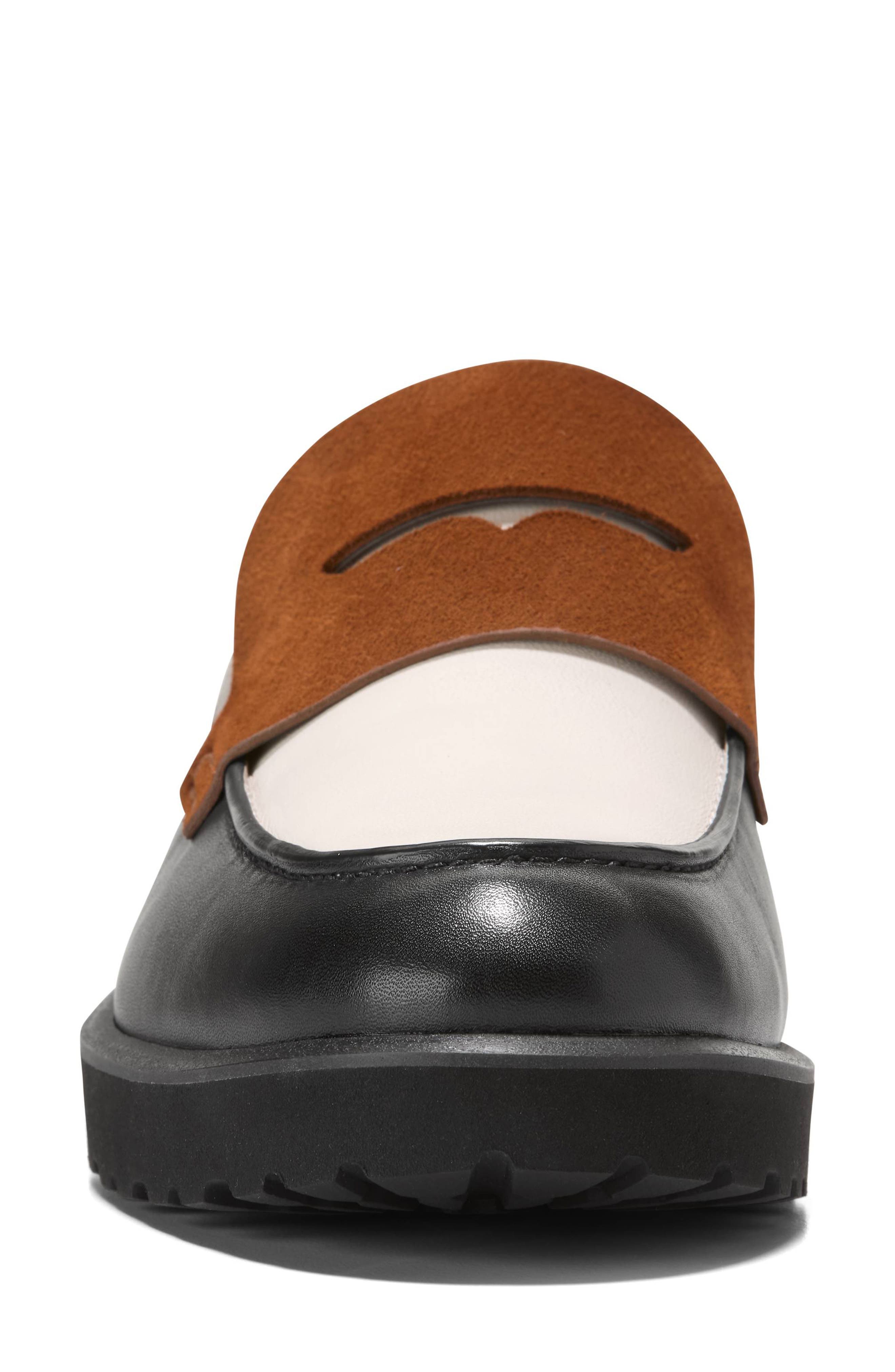 Cole Haan Gwendolyn Penny Loafer, Alternate, color, Black / Ivory / Tobacco
