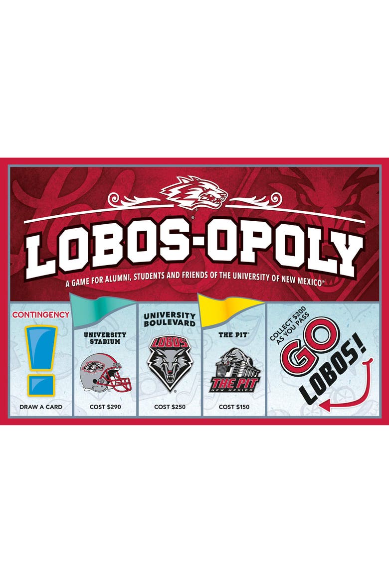 University Of New Mexico Lobosopoly Monopoly Board Game, Main, color, Multicolored