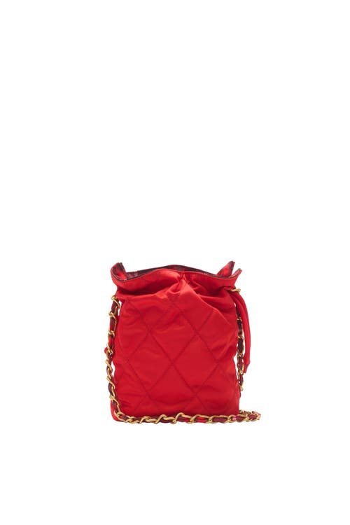 Burberry Horseshoe Chain Pouch In Red