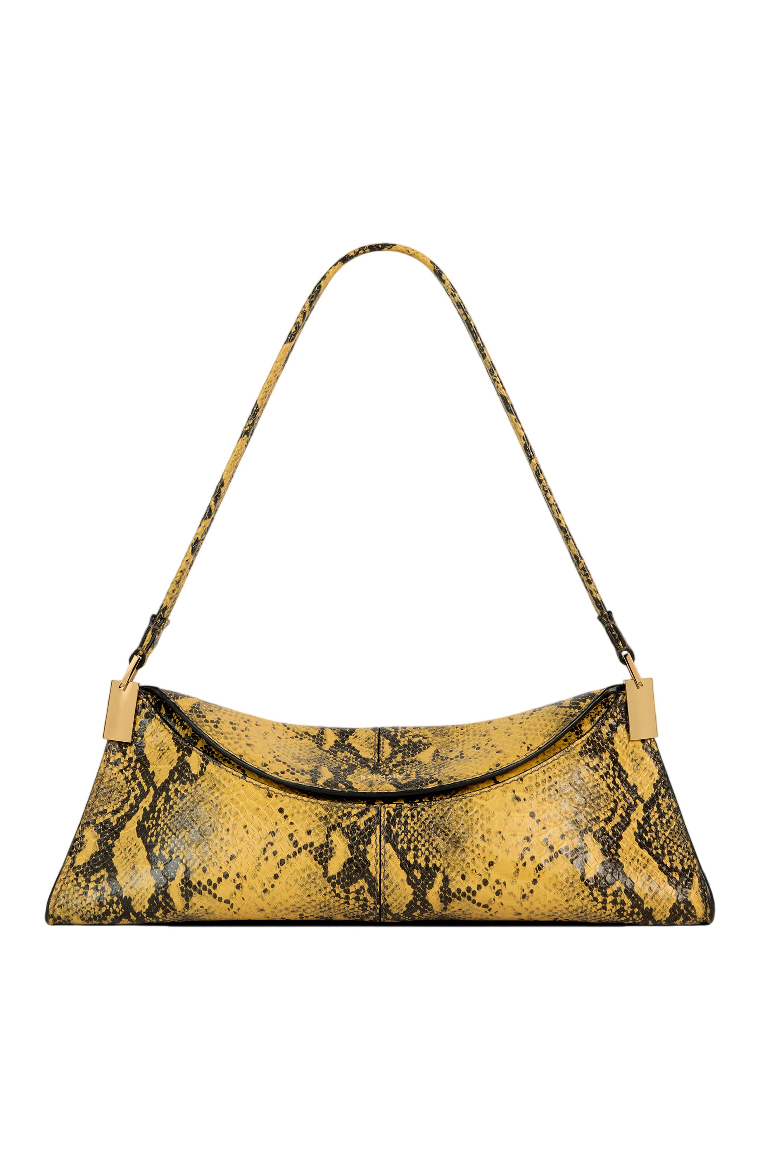 64-83 Small Bag in Python-Effect Leather, Main, color, yellow