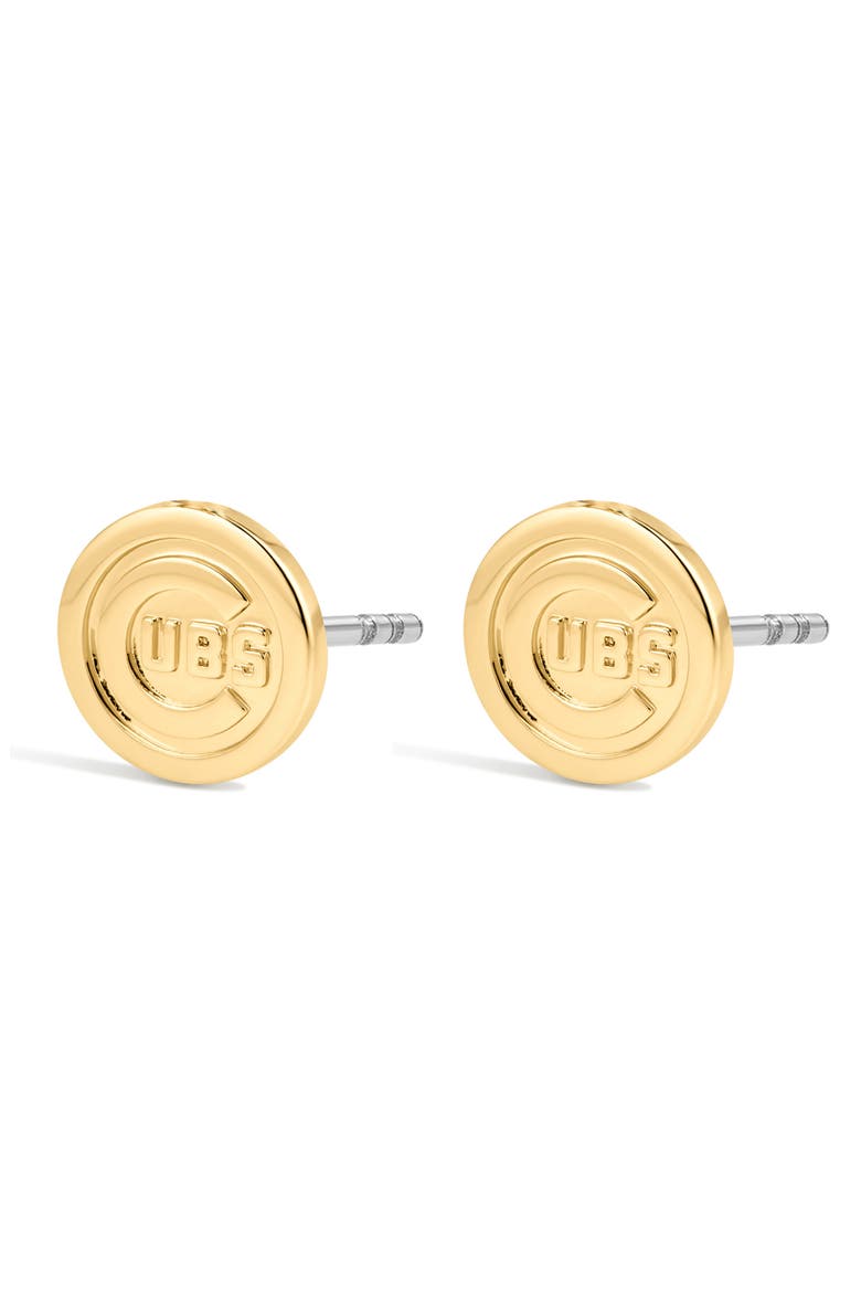 MLB Chicago Cubs Logo Stud Earrings, Main, color, GOLD
