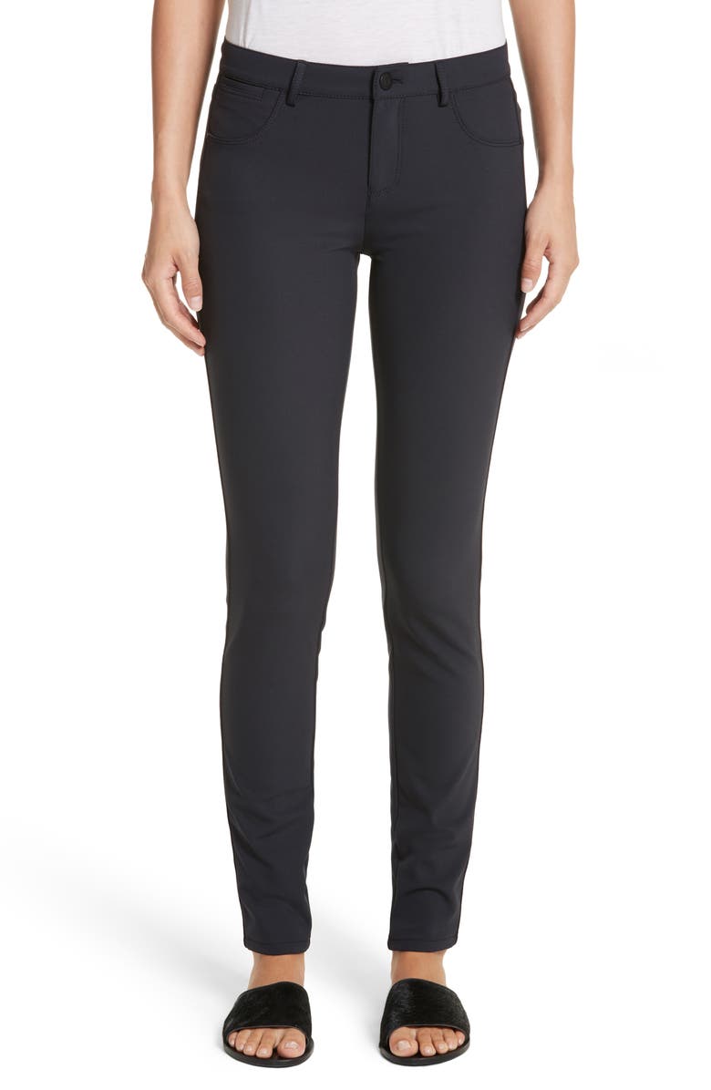 Lafayette 148 New York Mercer Acclaimed Stretch Skinny Pants, Main, color, Ink