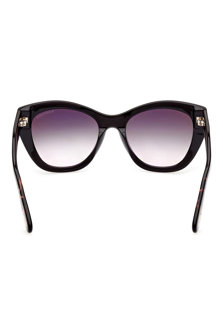 Cara 56mm Square Sunglasses, Alternate, color, BLACK/ GRADIENT SMOKE