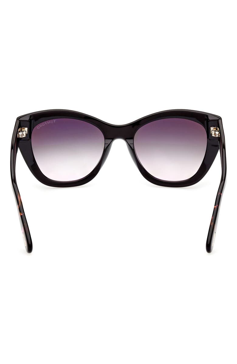 TOM FORD Cara 56mm Square Sunglasses, Alternate, color, Black/ Gradient Smoke