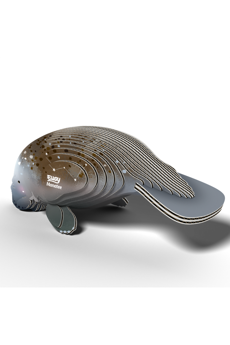 Manatee 3D Puzzle, Alternate, color, No Color