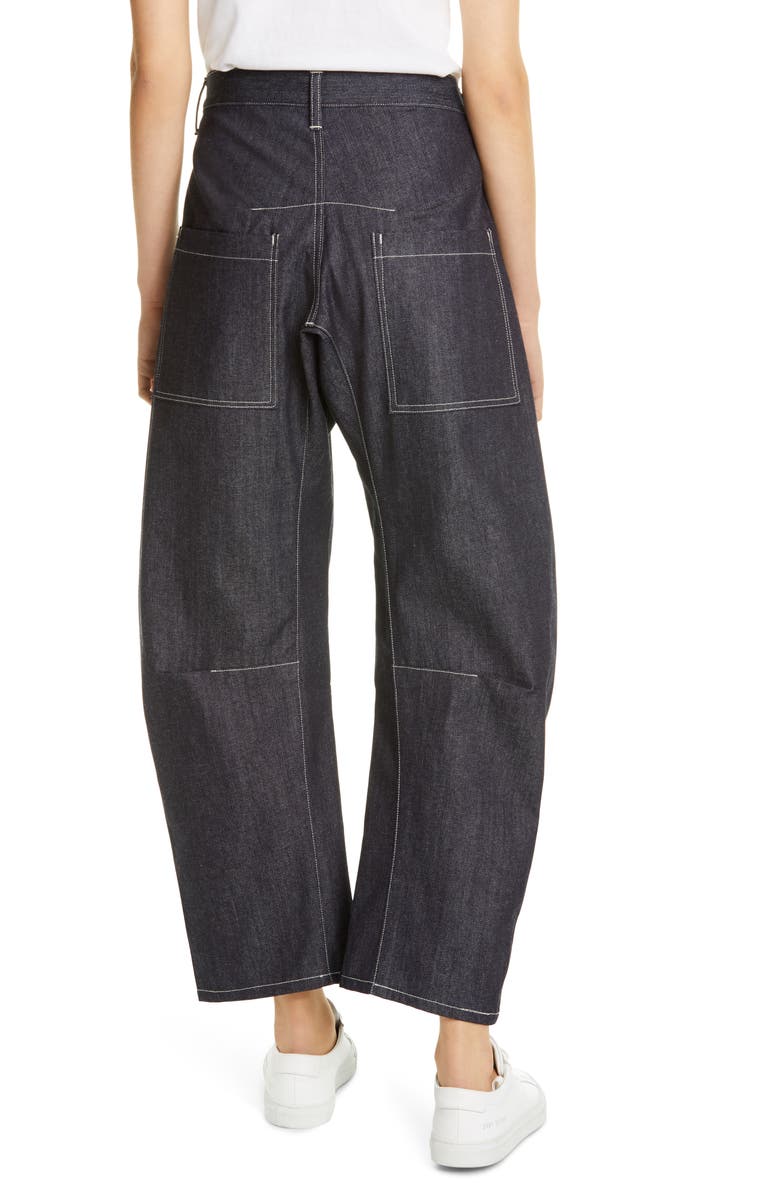 Y's by Yohji Yamamoto U-Gusset Wide Leg Jeans, Alternate, color, 