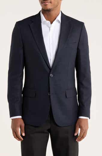 Original Penguin Navy Crosshatch Notch Lapel Sport Coat