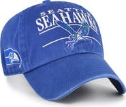 '47 Men's '47 Royal Seattle Seahawks Throwback Graphic Clean Up Adjustable Hat