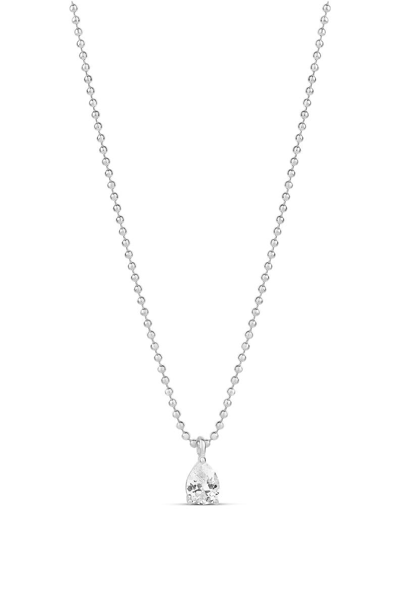 Cubic Zirconia Pendant Necklace, Main, color, SILVER