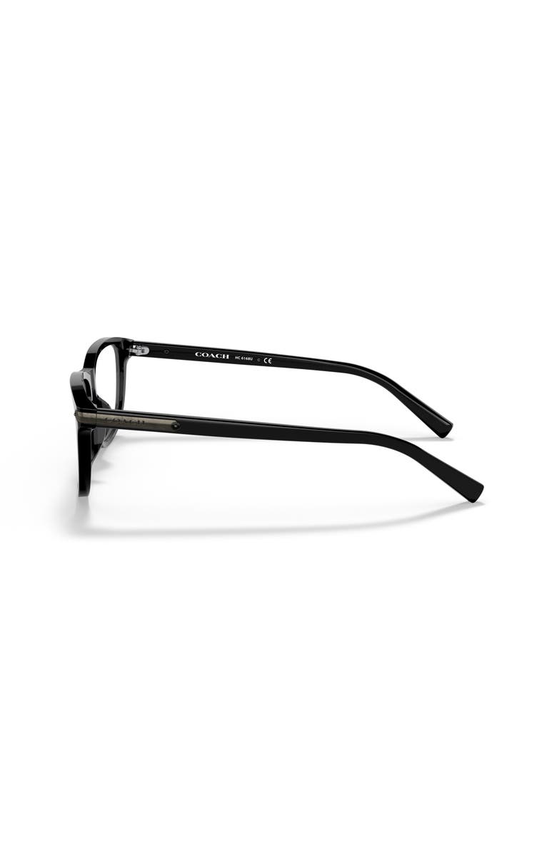 COACH 58mm Rectangle optical glasses, Alternate, color, Black