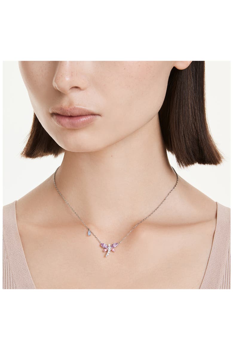 x Ariana Grande Multicolor Crystal Pendant Necklace, Alternate, color, SILVER/ MULTI
