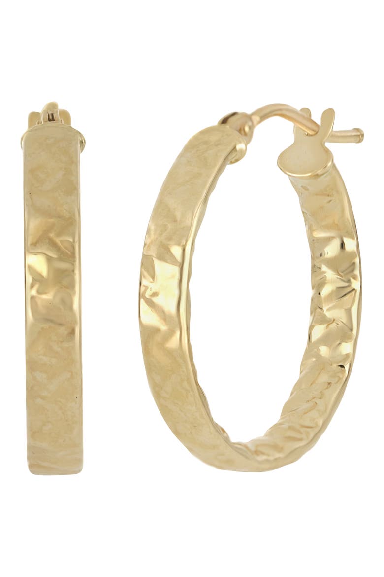 Hammered 14K Gold Hoop Earrings (Nordstrom Exclusive), Main, color, 14K YELLOW GOLD
