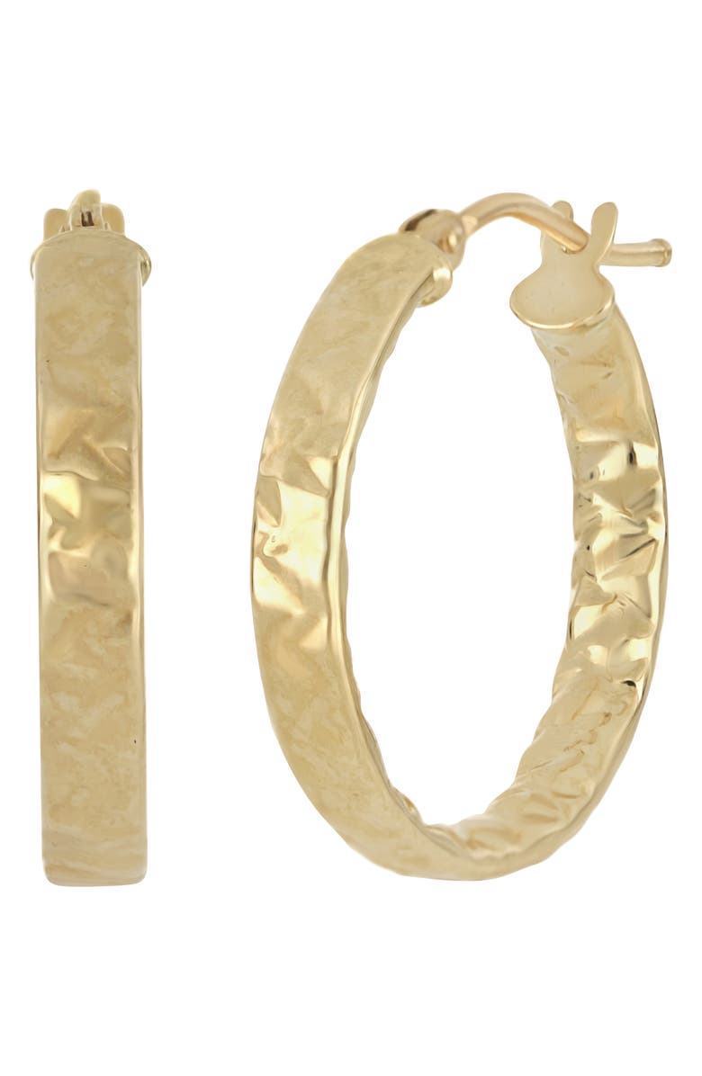 Bony Levy Hammered 14K Gold Hoop Earrings, Main, color,