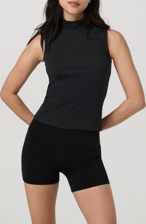 Cottony Rib Mock Neck Tank
