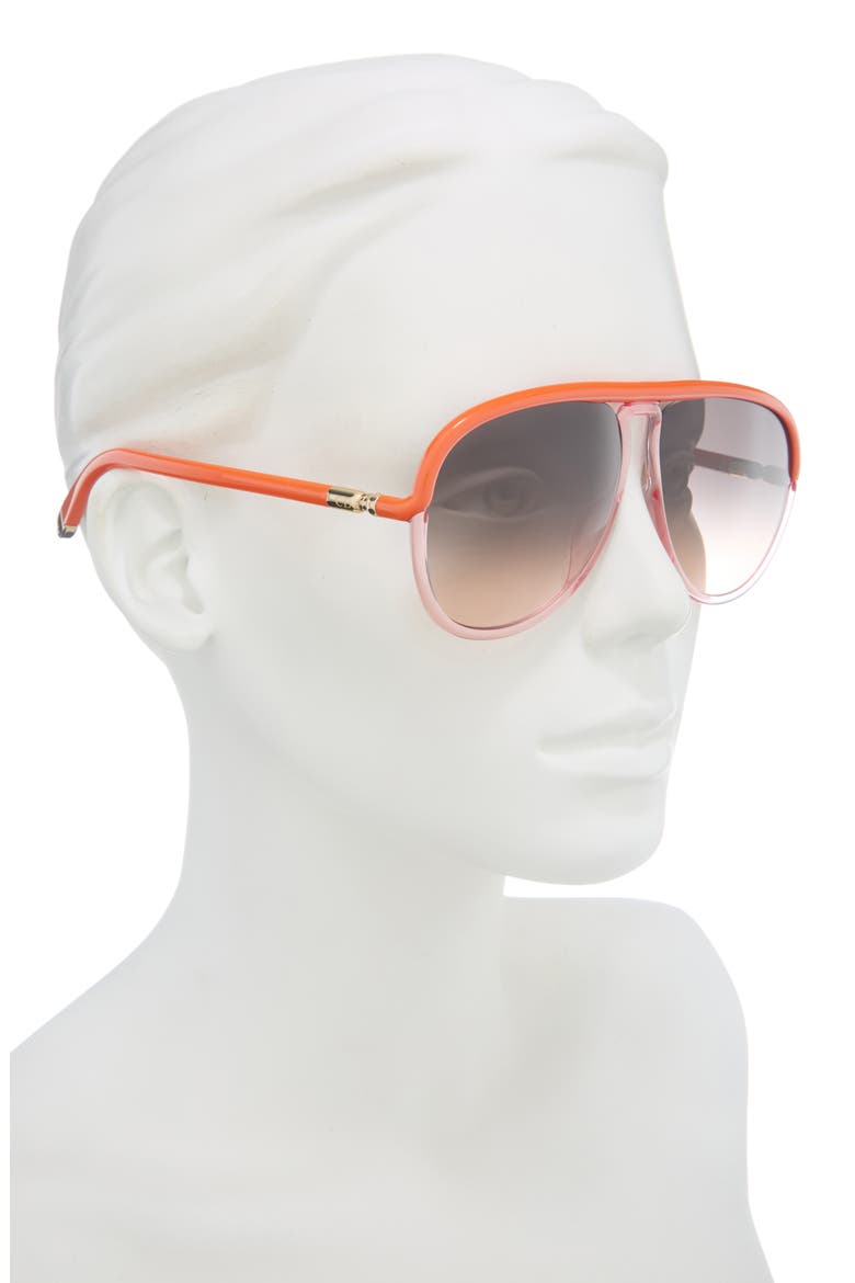 Twincolors A1I Pilot Sunglasses, Alternate, color, ORANGE/ GRADIENT SMOKE