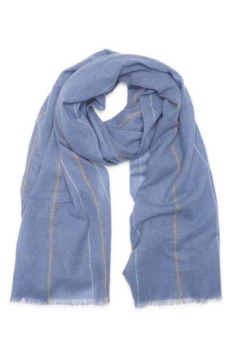 Stripe Lightweight Cashmere Scarf