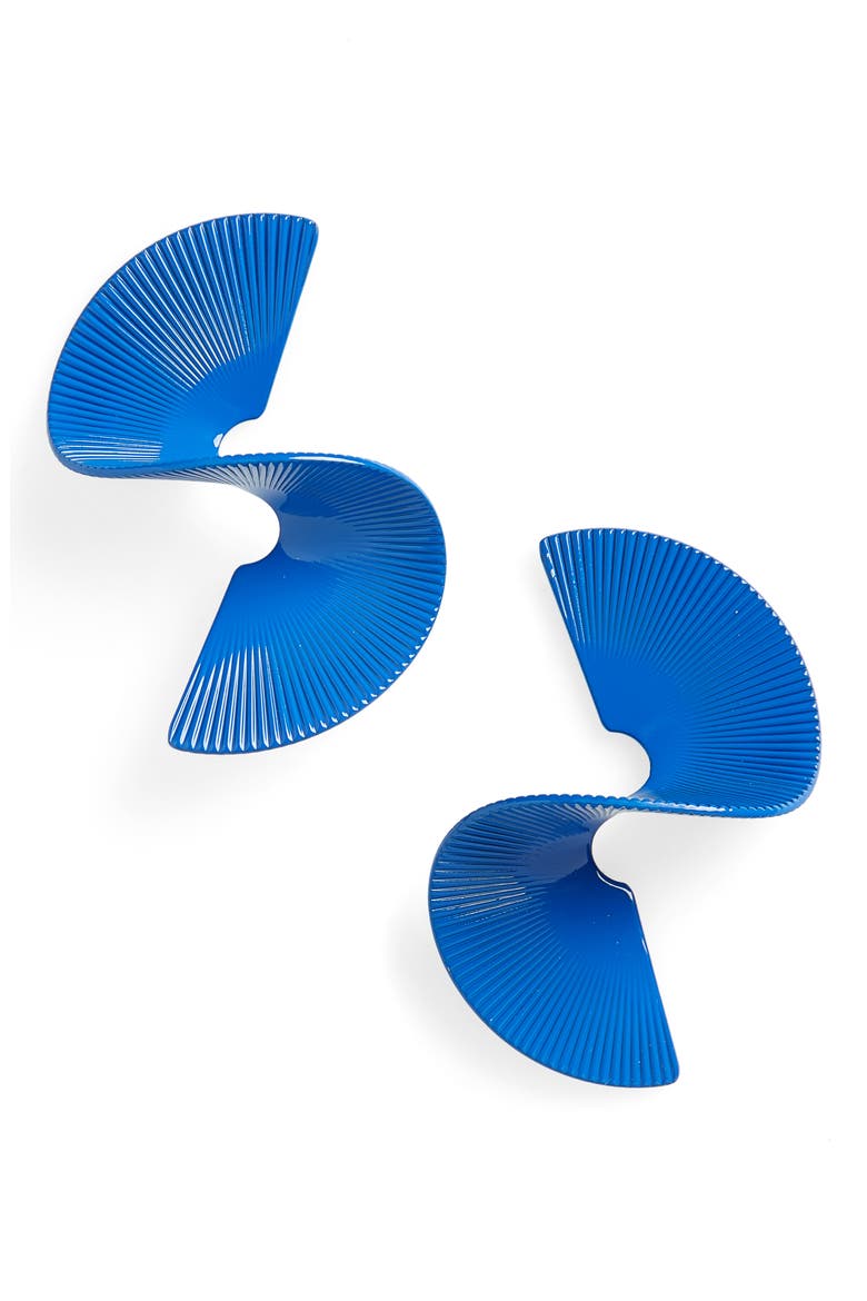 Swirl Earrings, Main, color, BLUE