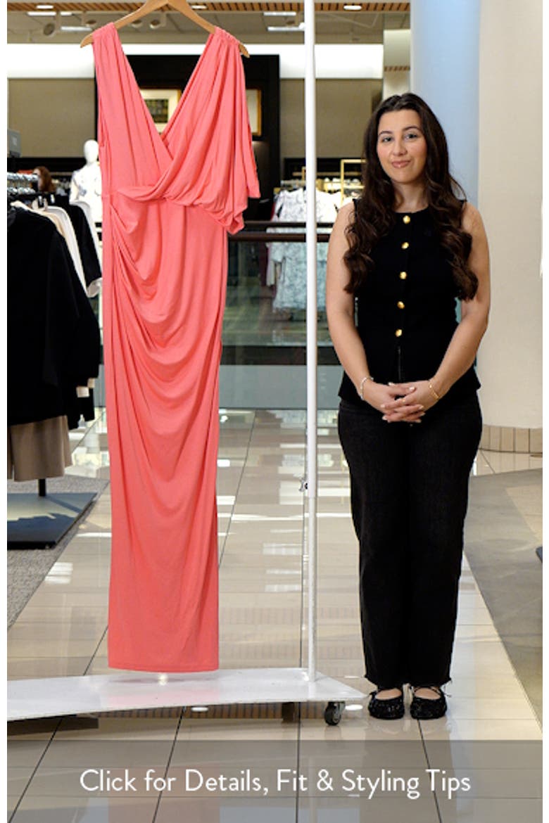 Norissa Ruched Drape Maxi Dress video