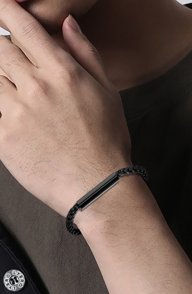 GEOFFREY BEENE Wheat Chain Bracelet, Alternate, color, Black