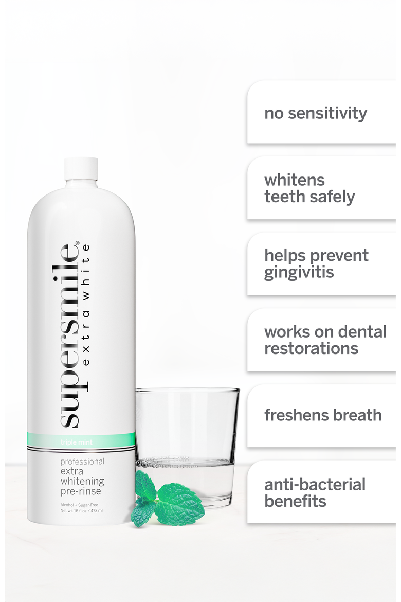 Professional Extra Whitening Pre-Rinse 16oz - Triple Mint, Alternate, color, White