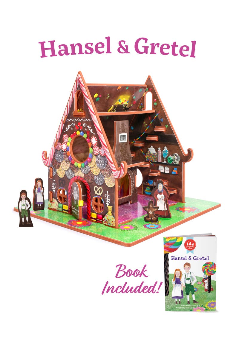'Hansel & Gretel' Book & Gingerbread House Play Set, Alternate, color, MULTI