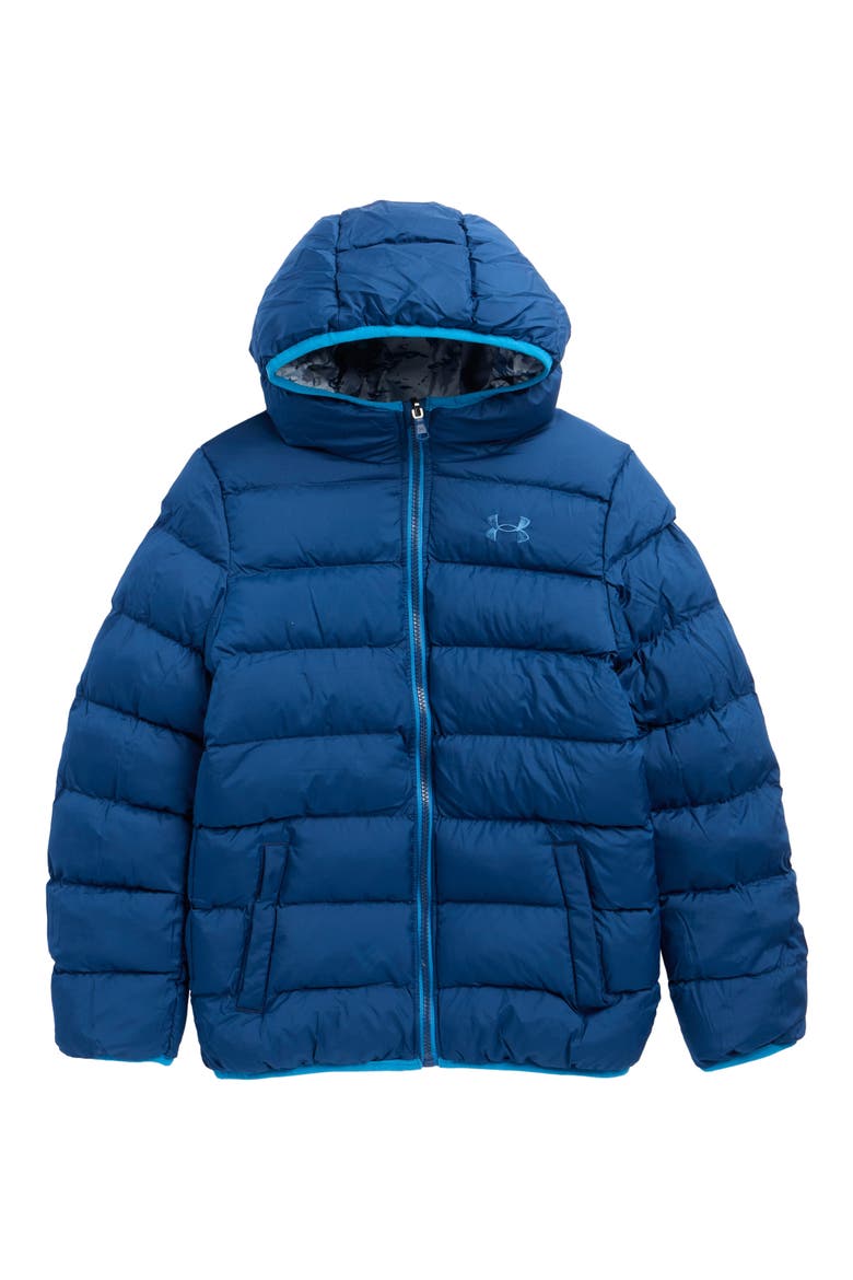 Kids' Reversible Pronto Hooded Puffer Jacket, Alternate, color, BLACKOUT NAVY