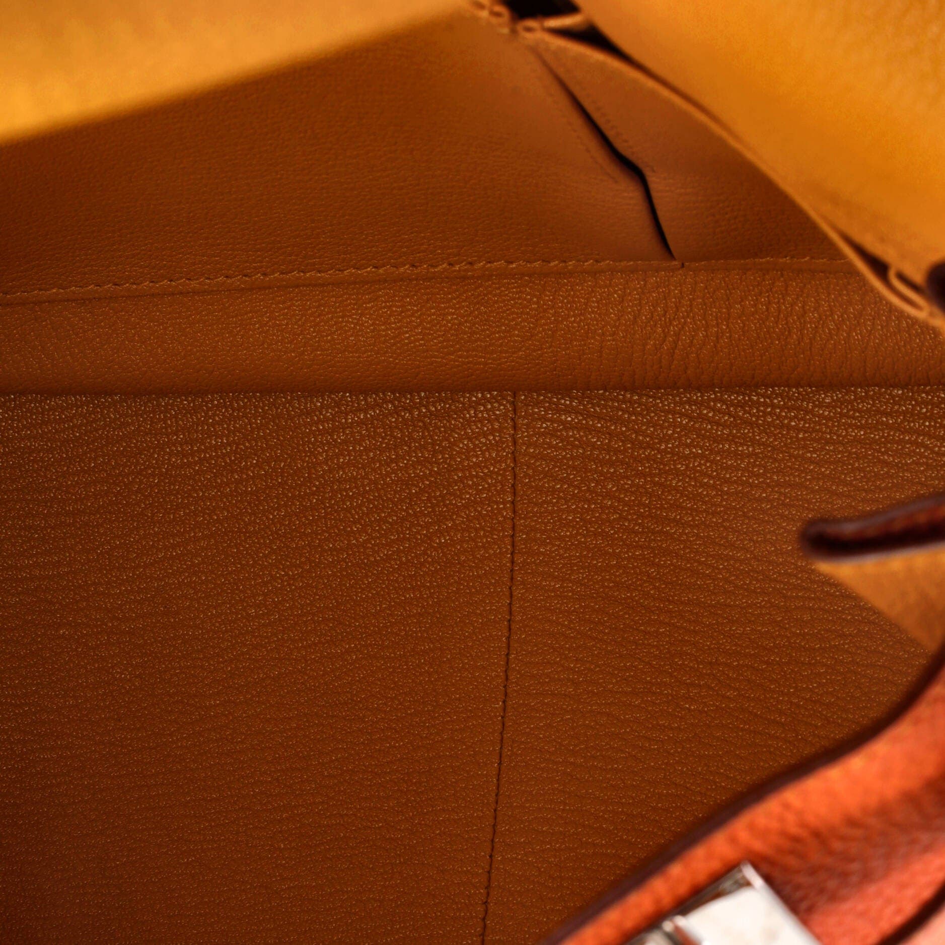 Pre-Owned Hermes Jypsiere Bag Clemence 34, Alternate, color, Feu/Moutarde