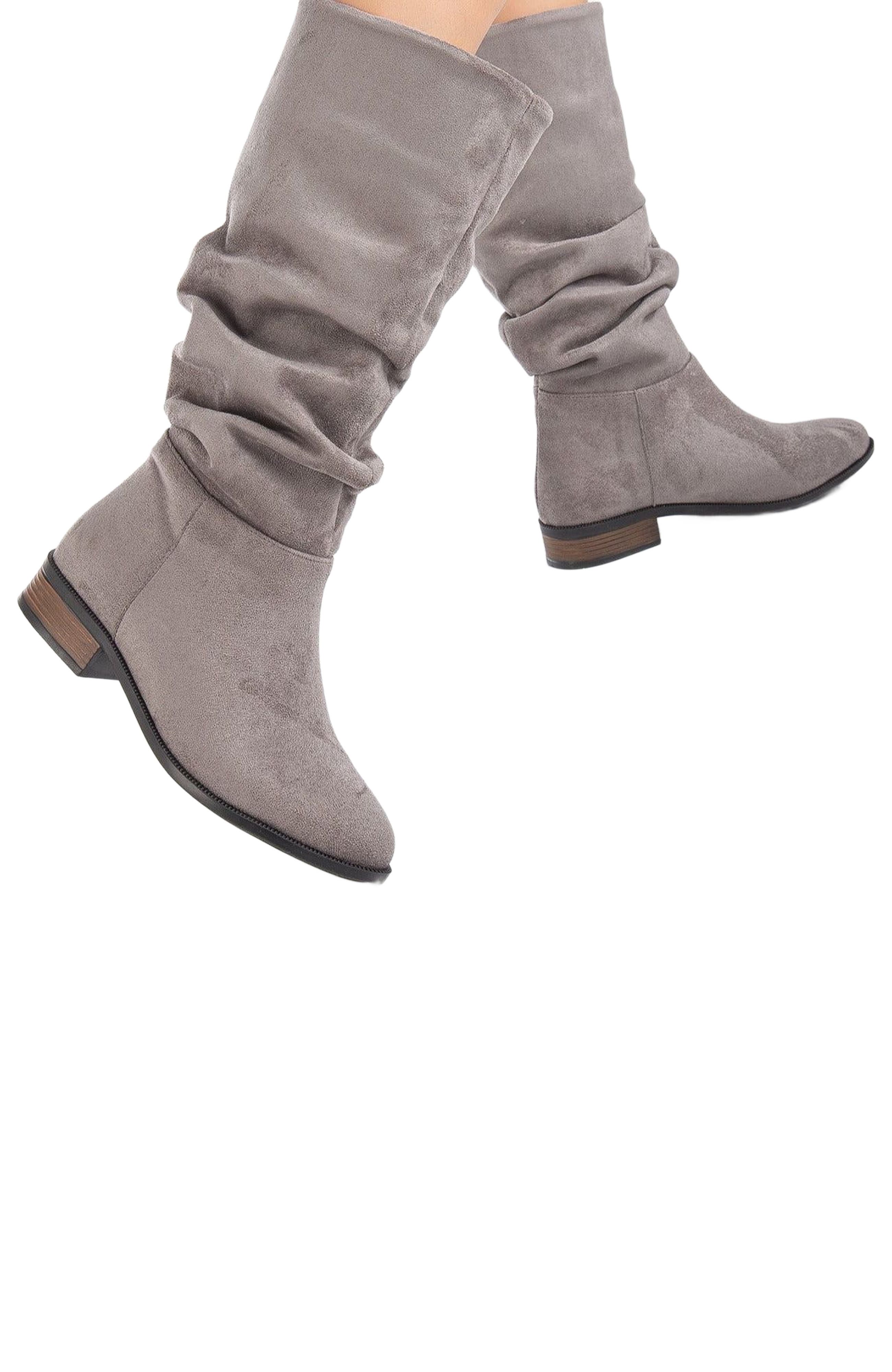 Forever & Always Shoes Maribel Knee High Slouch Boots, Alternate, color, Grey