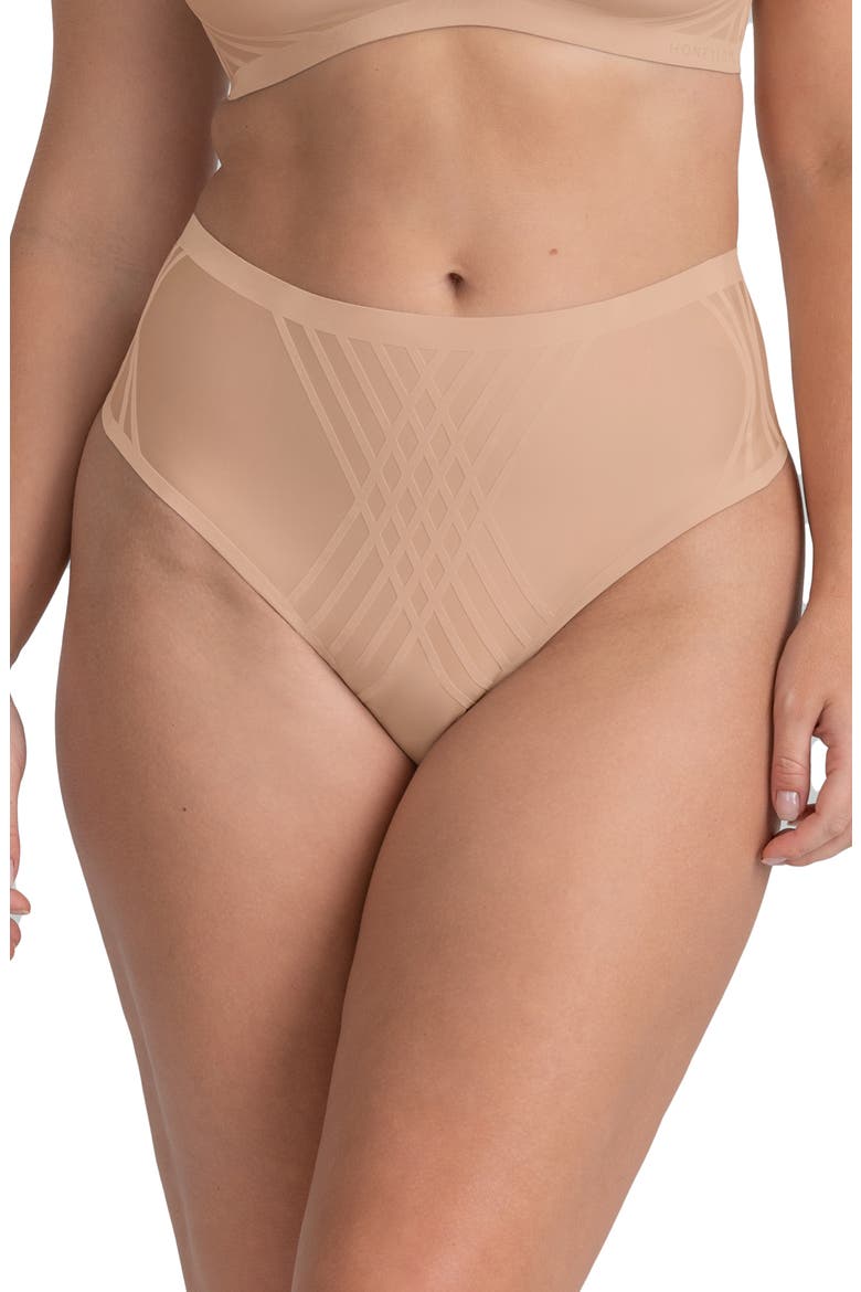 Silhouette Shaping Thong, Main, color, SAND