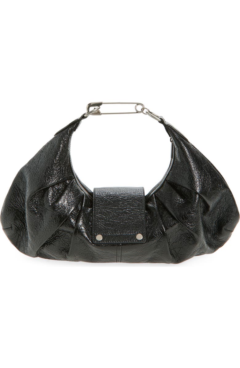 Balenciaga Medium Pamela Leather Shoulder Bag, Alternate, color, 1000 Black