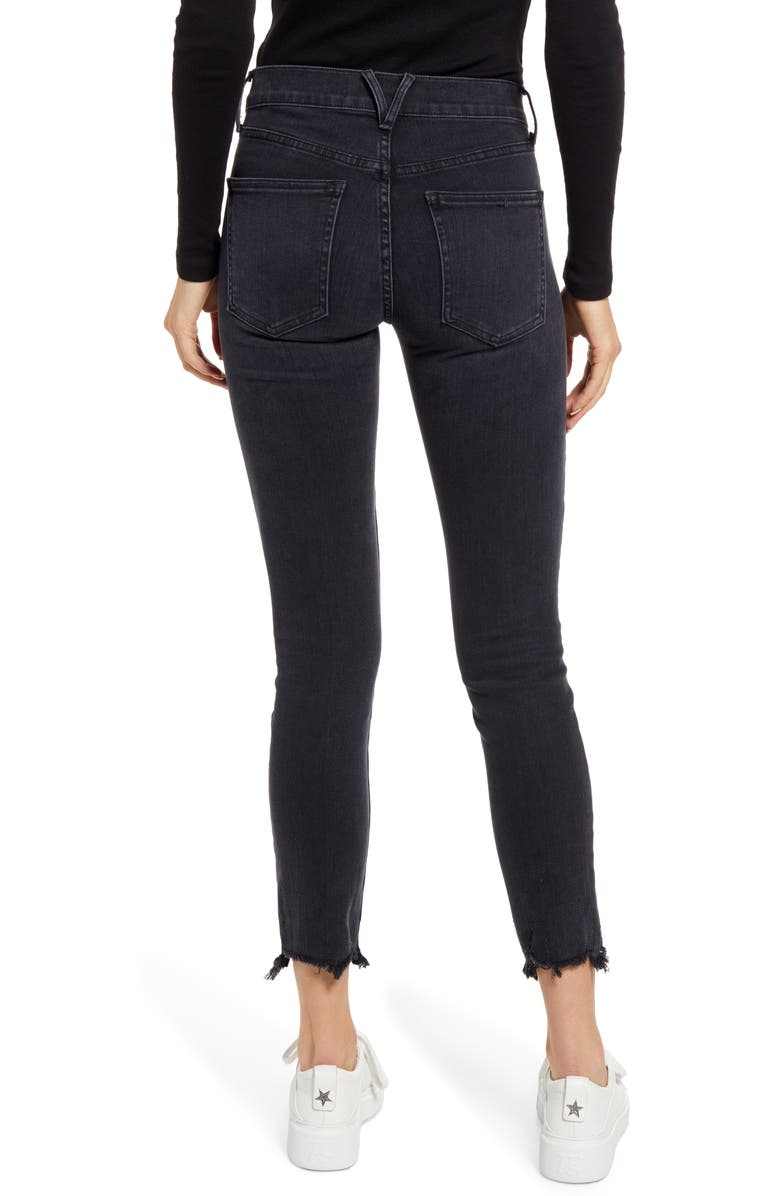 Veronica Beard Women's Emma Frayed Skinny Jeans, Alternate, color, Washed Onyx
