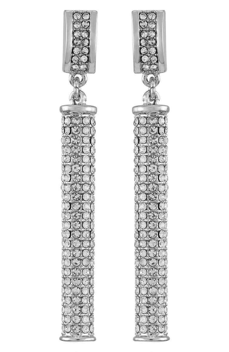 Vince Camuto Pavé Crystal Drop Earrings, Alternate, color, 